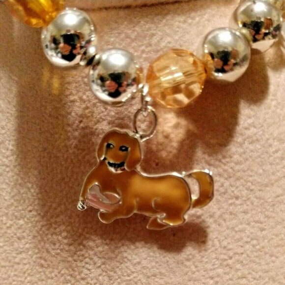 🐈🐾🐕‍🦺Dog Charm Bracelet Silver/Topaz/Beads/Beagle/Sheppard/Lab/Schnau - Picture 6 of 11